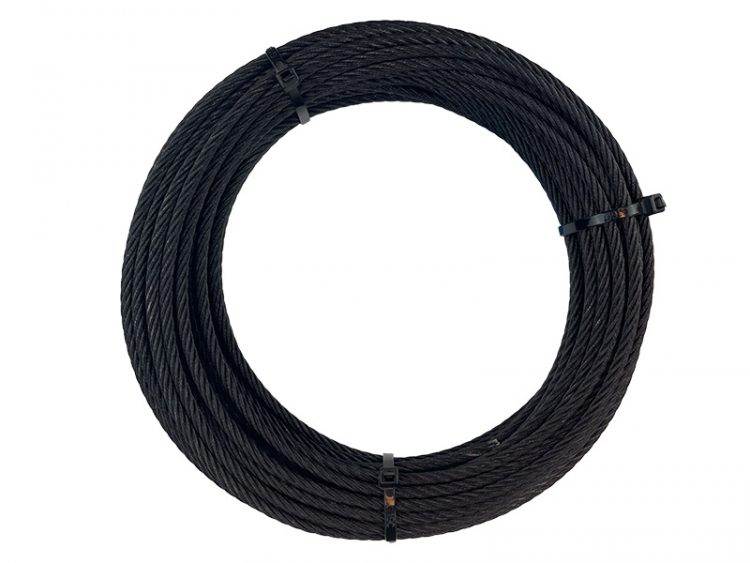 Câble acier Noir Ø 1.5 à 10 mm