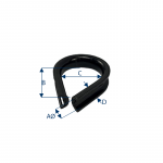 Cosse-cœur grande ouverture galvanisée de 6 à 10mm noire - Accastillage & quincaillerie