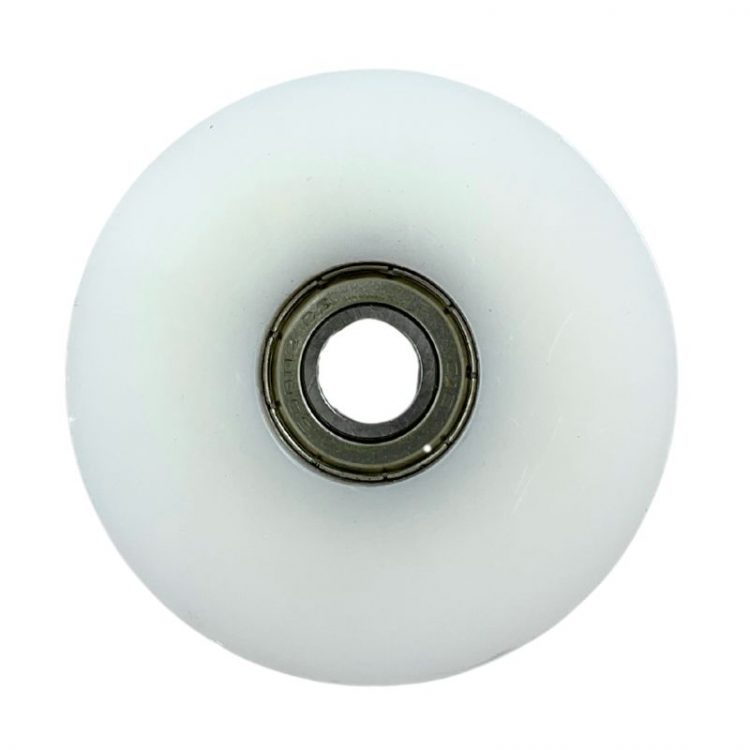 Réa nylon à gorge conique sur roulement Ø 62mm.