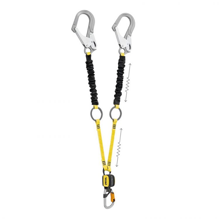 Longe travail en hauteur Petzl ABSORBICA®-Y TIE-BACK MGO