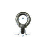 Anneau de levage inox mâle CMU 0.075 à 1.8T - Accessoires de levage