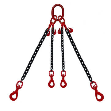Chaîne De Suspension 4 Brins 4 Tonnes – Longueur 2 M, Diamètre 6 Mm – Acier G80 – Pour Levage Mines, Ports, Chantiers