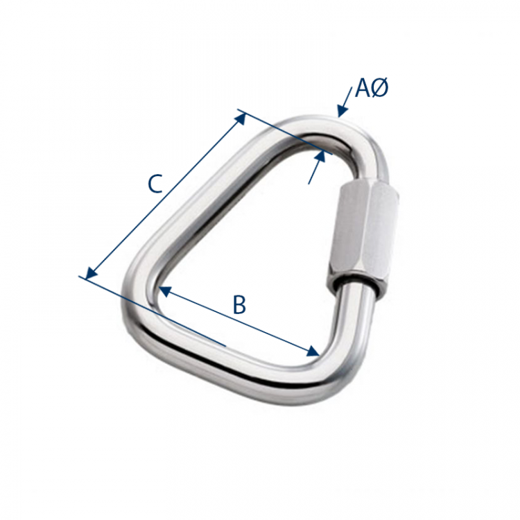 Maillon rapide delta zingué de 3 à 20mm - Accastillage & quincaillerie