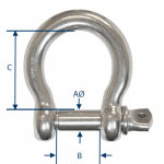 Manille lyre inox CMU 0.05 à 0.8T - Accessoires de levage