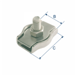 Serre-câble plat 1 boulon galvanisé de 2 à 10mm - Accastillage & quincaillerie